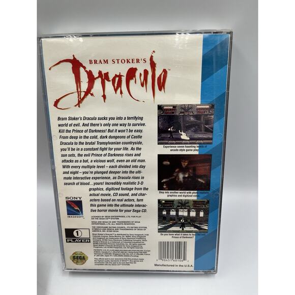 Bram Stoker's Dracula (Sega CD, 1993) W/ Case, Manual. CIB - Picture 7 of 10